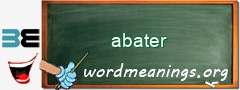 WordMeaning blackboard for abater